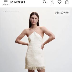 MANGO Pearl Textured Dress
